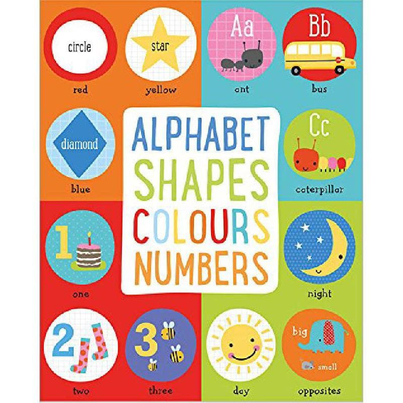 Alphabet, Shapes, Colours, Numbers