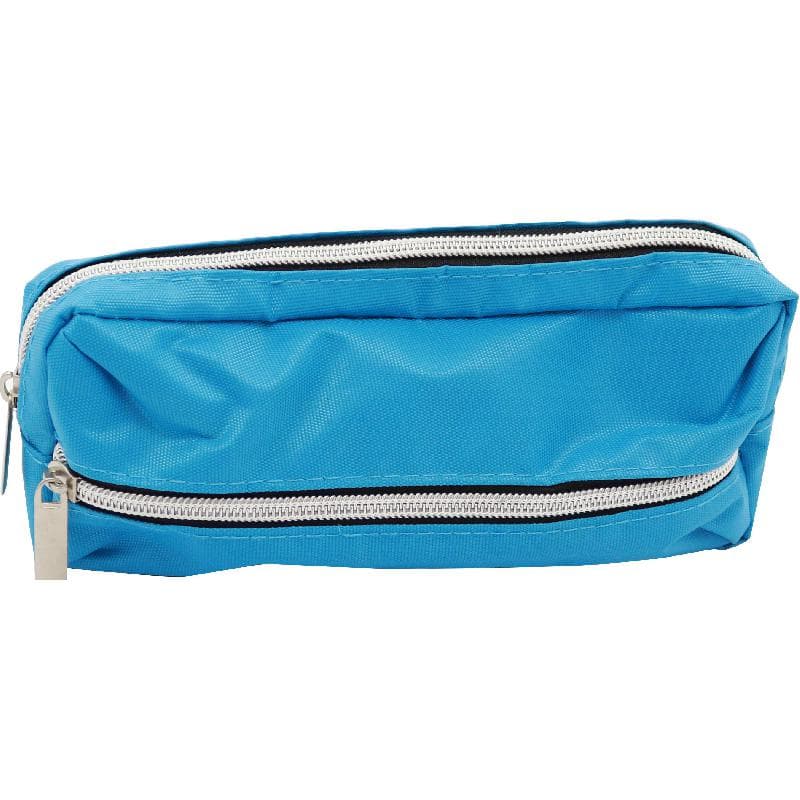 Soft Pencil Case, 3 Compartment, Blue