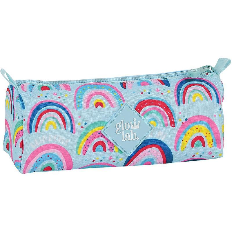 جلو لاب مقلمة أقلام رصاص ناعمة "Rainbows Make Me Smile" أزرق فاتح