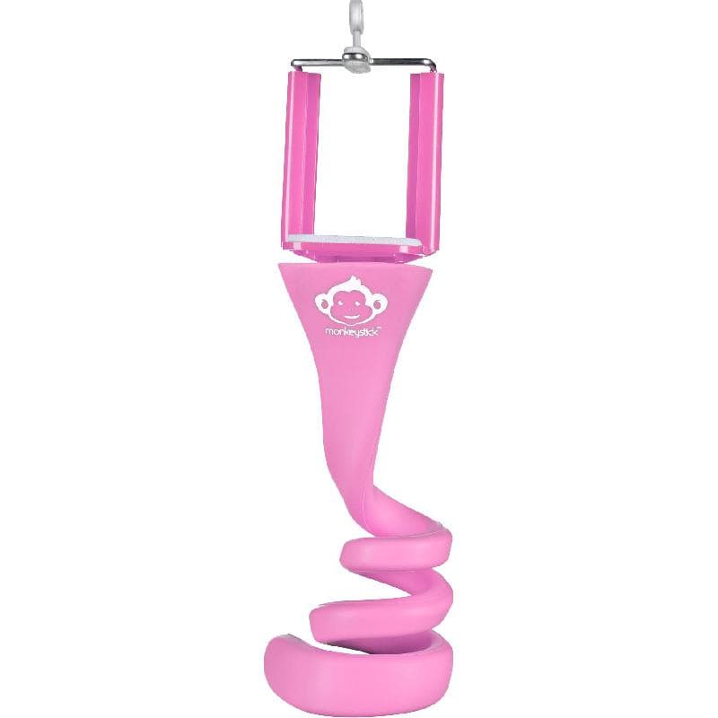 Monkeystick Flexible Selfie Stick Smartphone Camera Accessory, for Selected Smartphone/Point and Shoot Camera/Video Camera, Pink