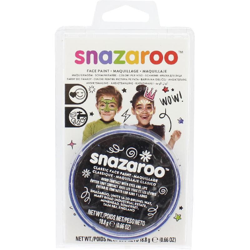 Snazaroo Classic Face & Body Paint, Black, 18.00 ml ( .63 oz )