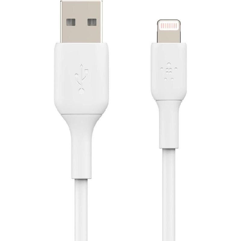 بيلكن بوست تشارج لايتنينج الى USB 2.0 سلك شحن ونقل بيانات 3 متر، 9.84 قدم ابيض
