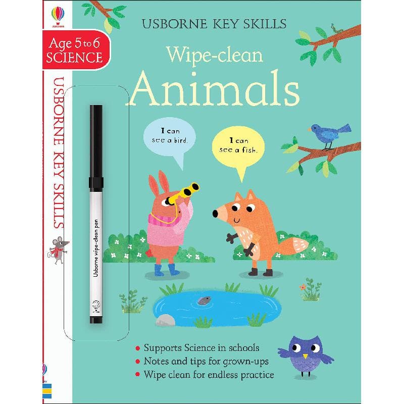 Wipe-clean: Animals, Ages 5-6 Science (Usborne Key Skills)