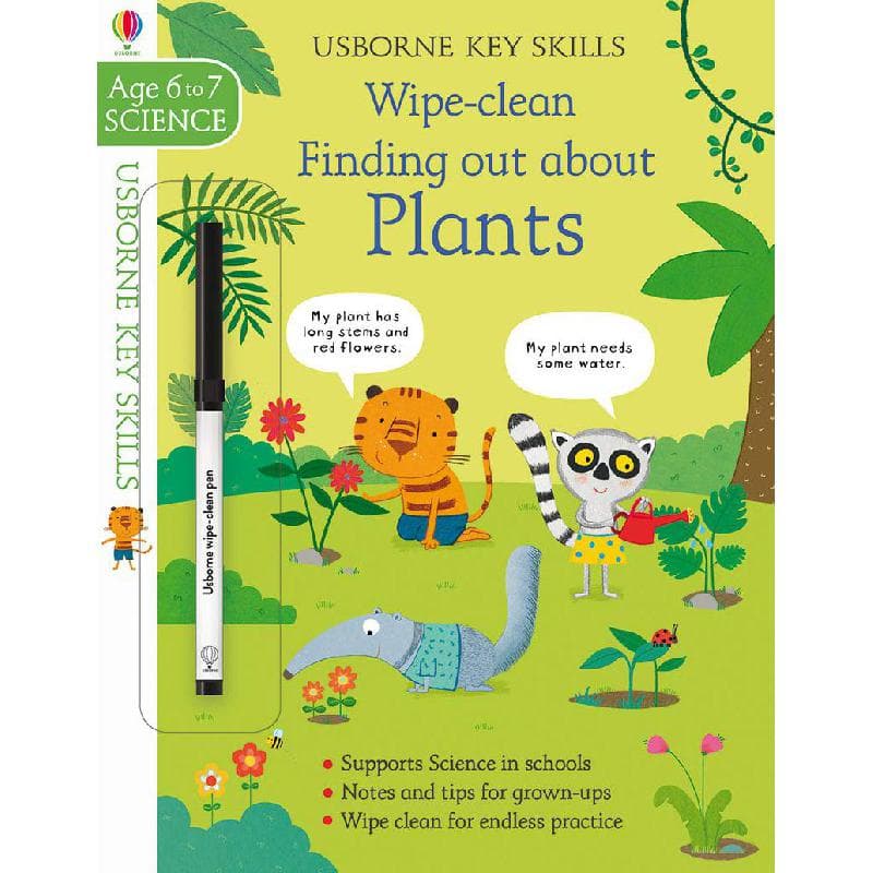 Wipe-clean: Finding Out About Plants, Ages 6-7 Science (Usborne Key Skills )