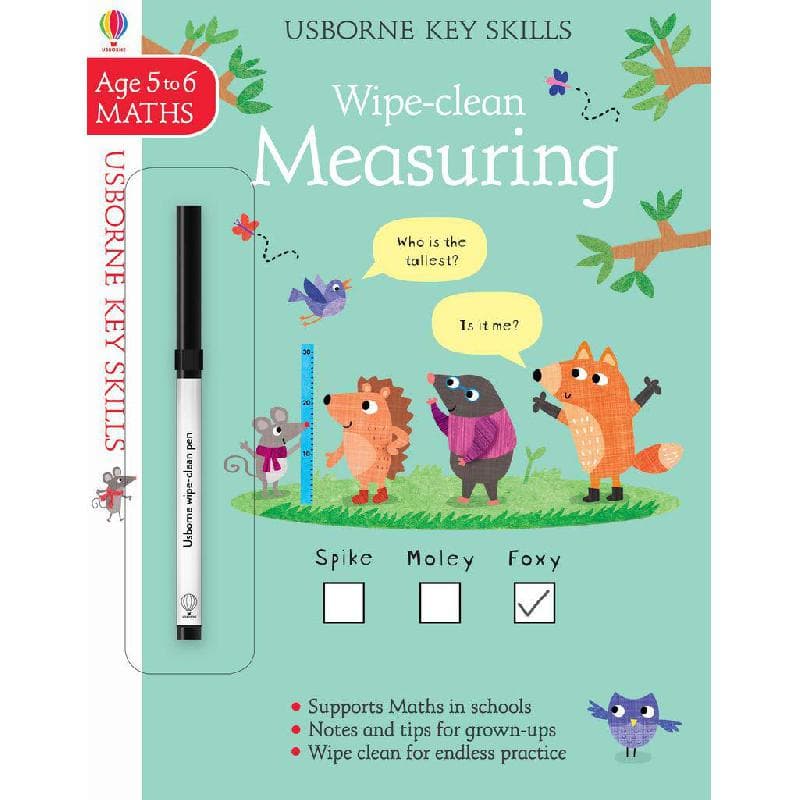 Wipe-clean: Measuring, Ages 5-6 Maths (Usborne Key Skills)