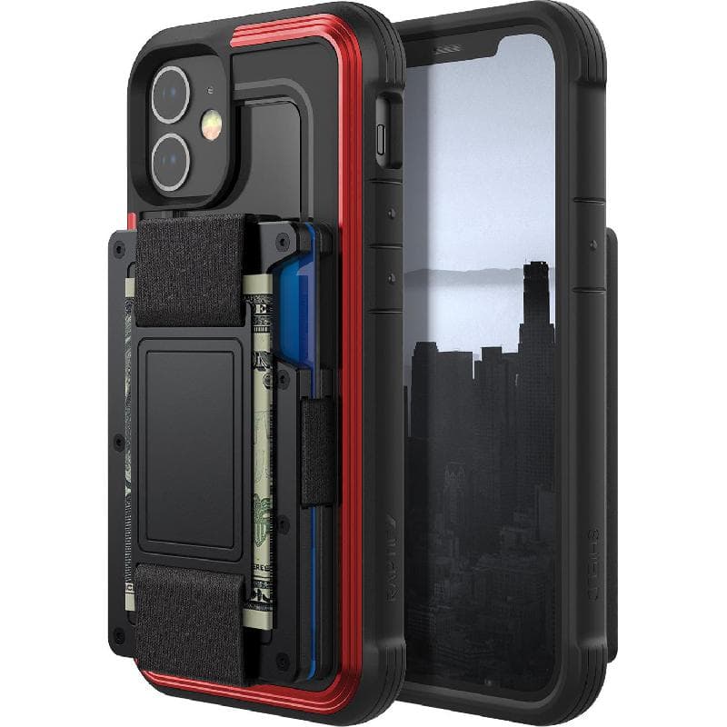 رابتيك Raptic Shield محفظة الهاتف متوافق مع ايفون 12 ميني احمر