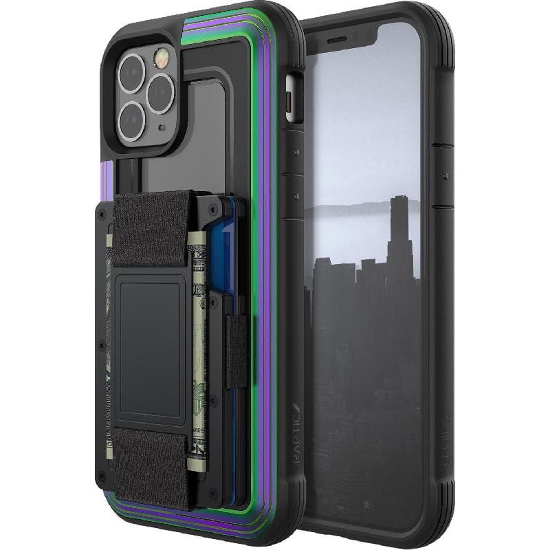 Raptic Raptic Shield Phone Wallet, for iPhone 12/iPhone 12 Pro, Iridescent