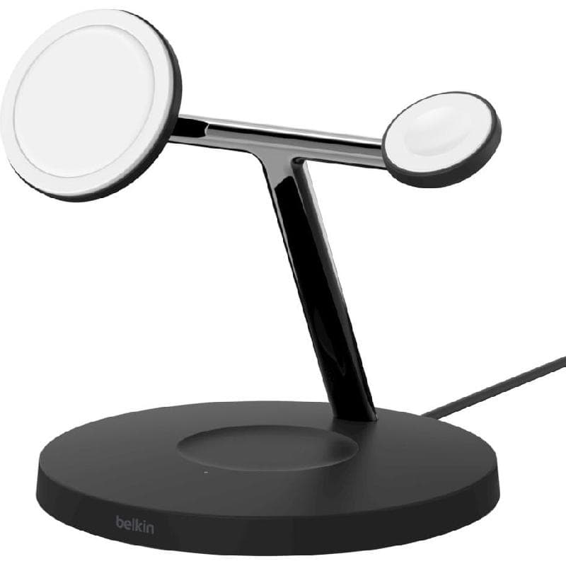 Belkin BoostCharge Pro 3-in-1 Magnetic Wireless Charger, Qi/PMA, 15 Watts, Black