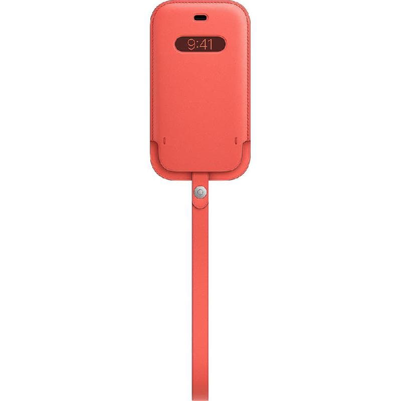 Apple Leather Sleeve with MagSafe, for iPhone 12 mini, Pink Citrus