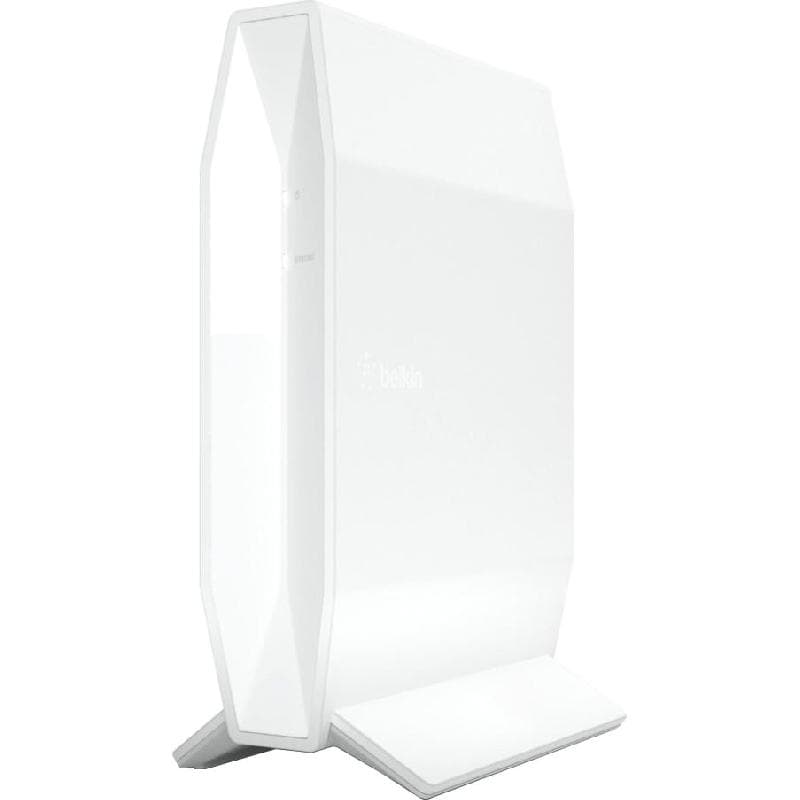 Belkin AX3200 Wireless Router
Wi-Fi 6 (802.11ax), Dual Band (2.4 GHz/5 GHz), up to 25 Devices, 4 Port (LAN)/Single Port (WAN), 4 Port (GbE-LAN)/Single Port (GbE-WAN), White