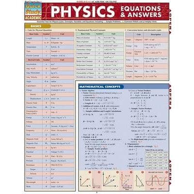 Physics Equations & Answers (Quick Study: Academic)