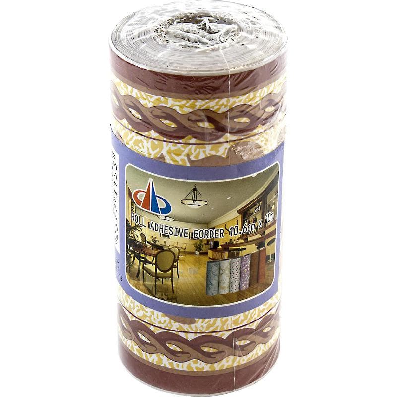 Adhesive Roll Border, Floral Pattern 8670, Beige, 10.00 m ( 10.94 yd )X 10.60 cm ( 4.17 in )