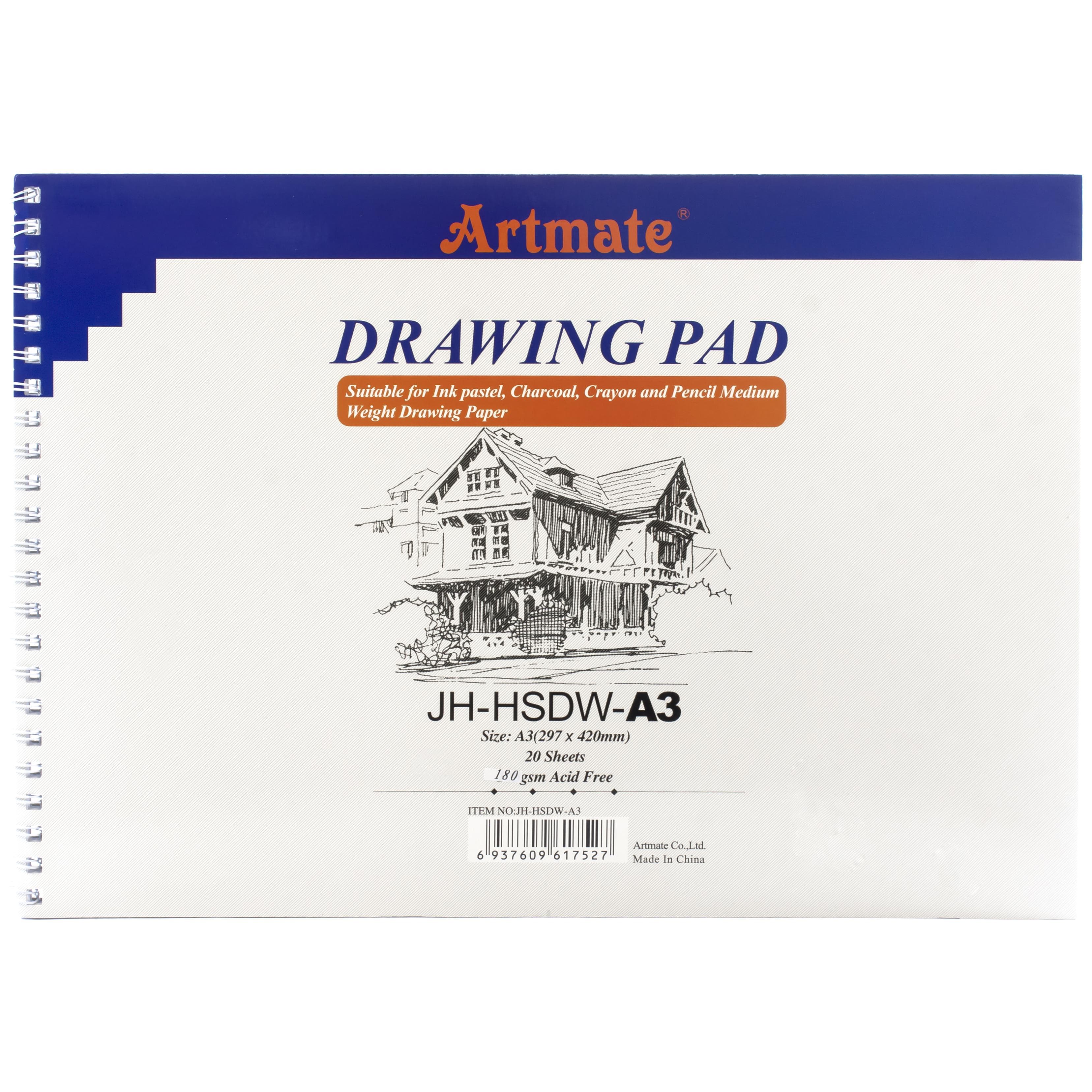 ارتميت دفتر رسم 180 gsm ابيض ايه 3 20 ورقة