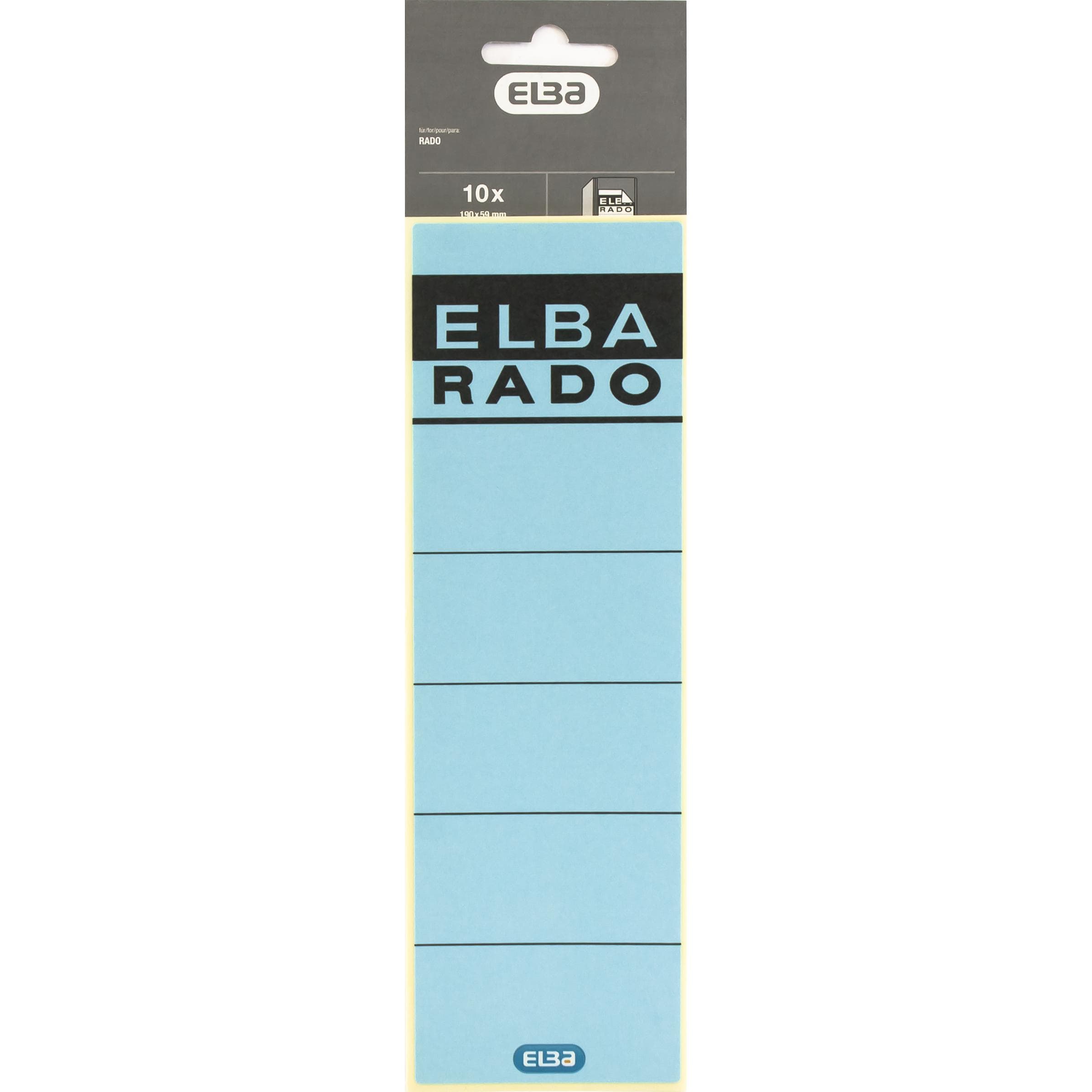 Elba File Labels, Short Label Size, Rectangle, Blue, 10 Labels/Pack