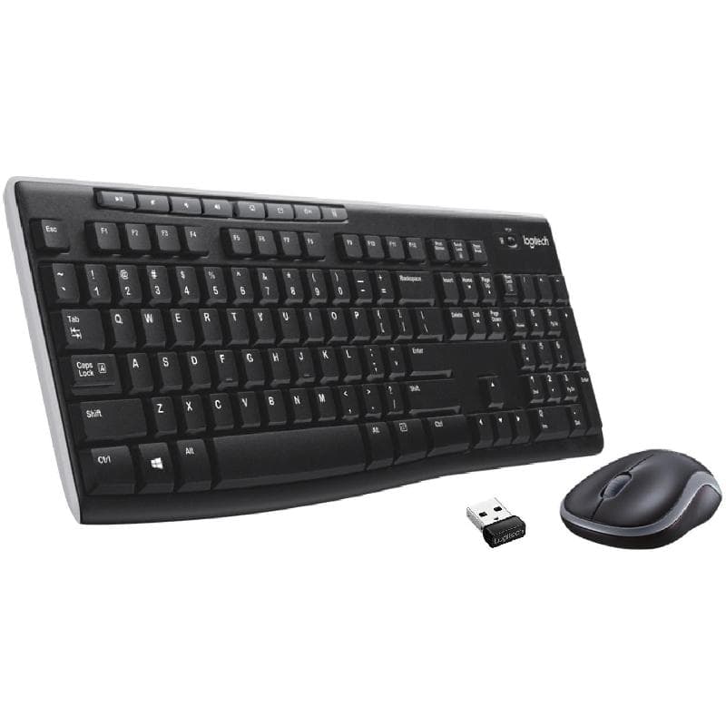 Logitech MK270 Wireless Combo Desktop (Keyboard and Mouse)
Wireless (2.4 GHz RF), for Laptop/PC Desktop Computer/CPU, Black