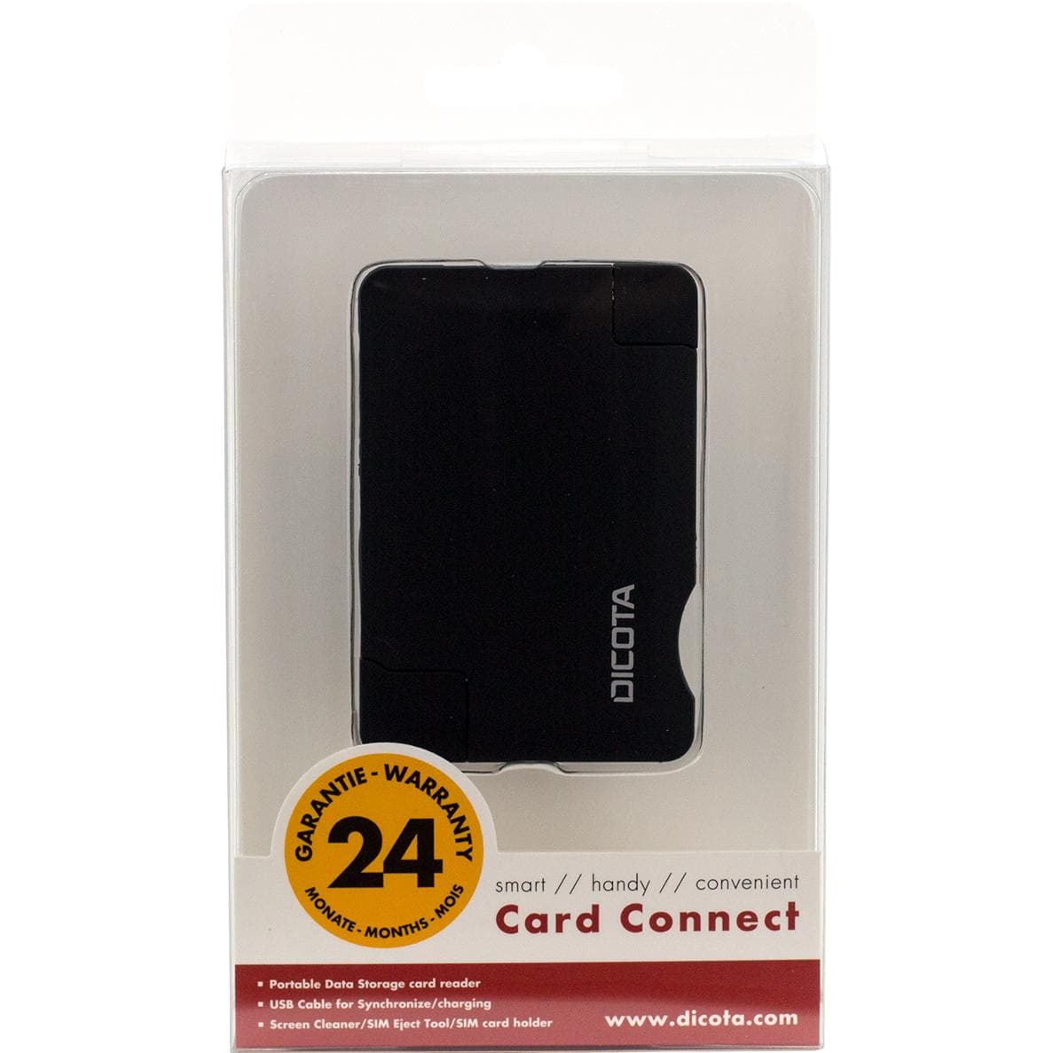 Dicota Portable Data Card Smartphone Accessory Bundle, for Selected Smartphone, Black