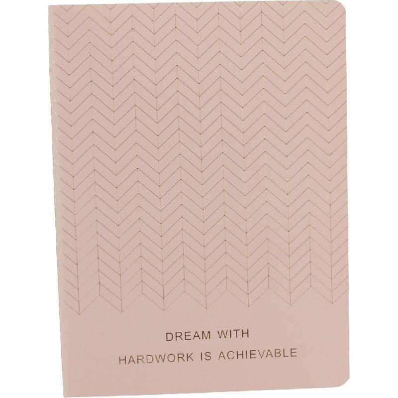روكو دفتر عبارة "Dream With Hardwork is Achievable" B5 62 ورقة مسطر خوخي
