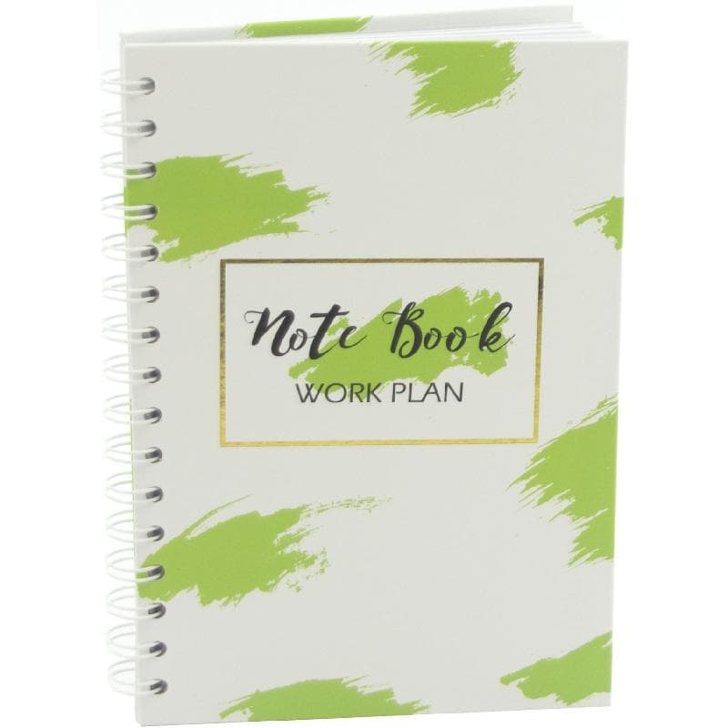 Roco Notebook, "Work Plan", A5, 100 Sheets, Lined, White/Green