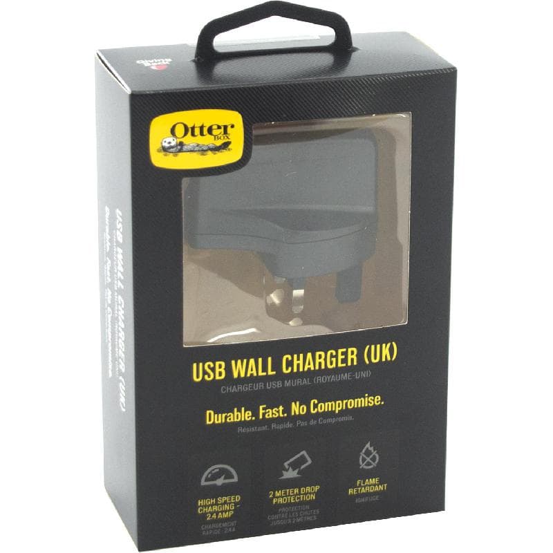 OtterBox Wall Charger, Fast Battery Charging, Single USB, Black