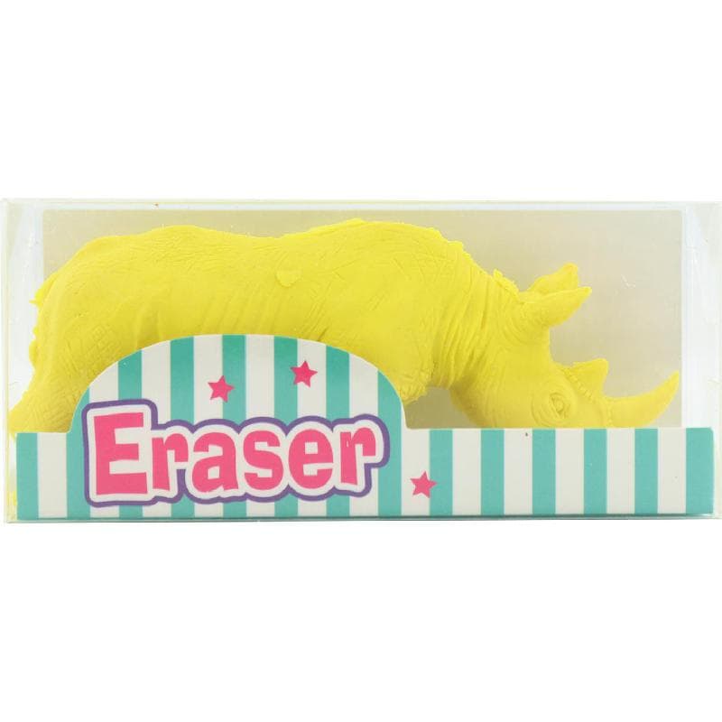 Plastic Eraser, Rhinoceros Assorted Color