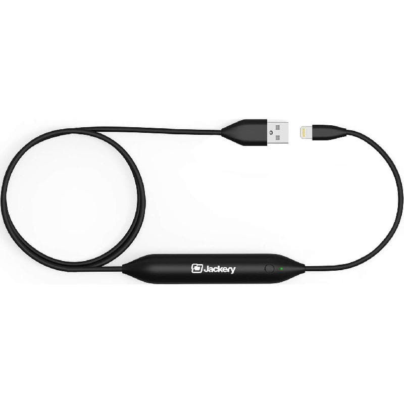 جاكري جيويل 2 في 1 لايتنينج الى USB 2.0 سلك شحن ونقل بيانات 1 متر، 3.28 قدم اسود
