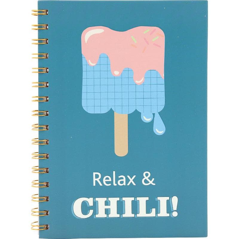 Roco Exercise Book
               "Relax & Chill", A5, 80 Sheets, Single Ruled (Arabic), Navy