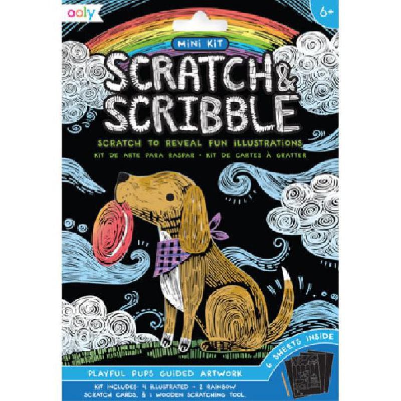 OOLY Scratch & Scribble Playful Pups Guided Artwork