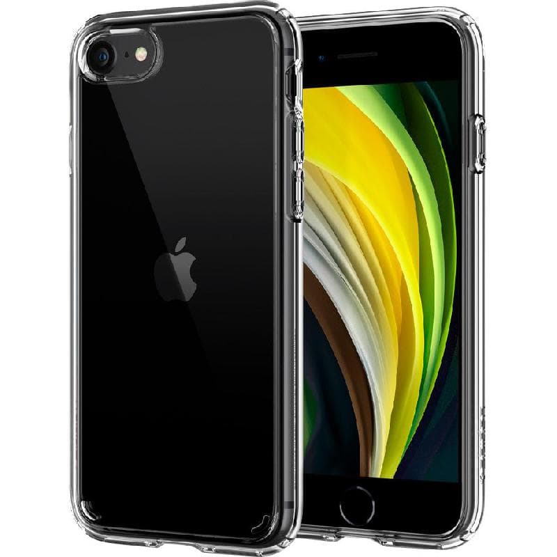 Spigen Crystal Hybrid Back Cover Mobile Case, for iPhone SE 3rd Gen/iPhone SE 2nd Gen/iPhone 8/iPhone 7, Crystal Clear
