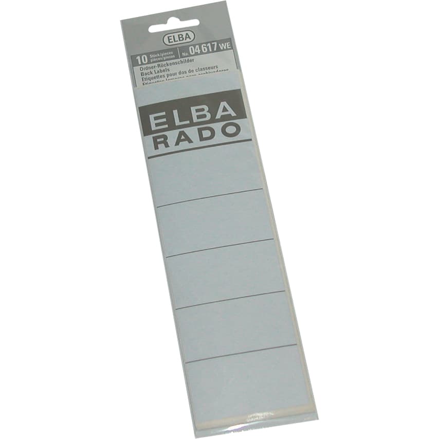 Elba File Labels, Short Label Size, Rectangle, White, 10 Labels