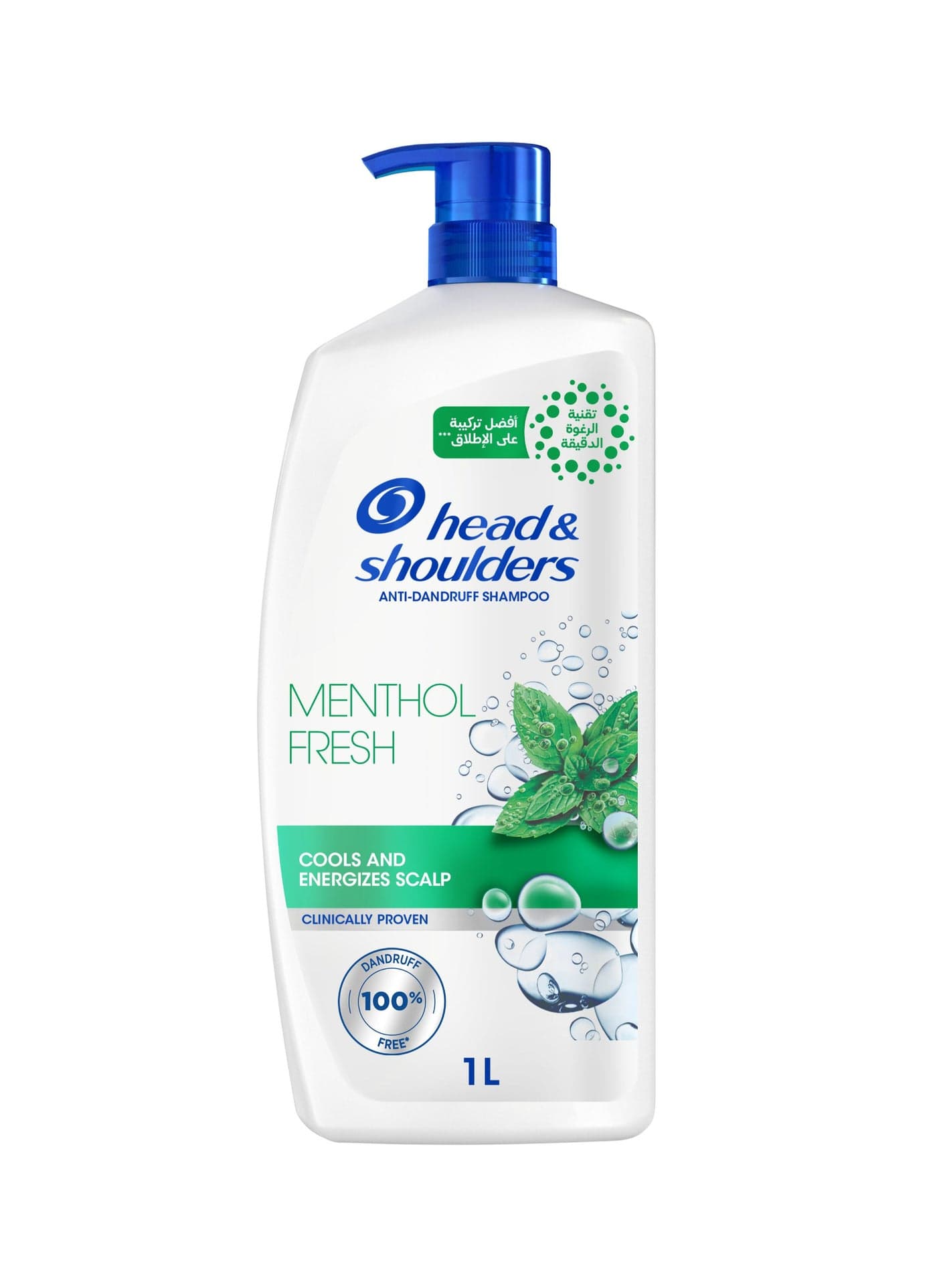 Menthol Fresh Anti Dandruff Shampoo Cools And Energizes Scalp 1Liters