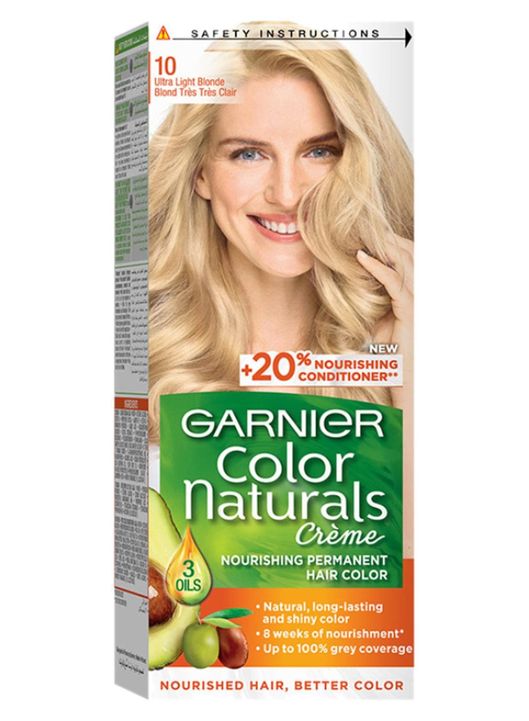 Color Naturals Creme Nourishing Permanent Hair Color 10.0 Ultra Light Blonde 112ml