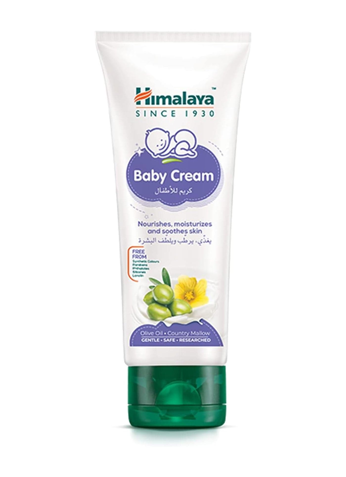 Baby Cream With Olive Oil And Country Mallow Rich Cream Formulated,100 Ml-Paraben,Phthalates,Dye Free
