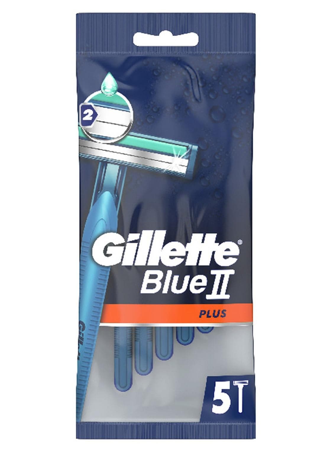 Blue II Plus Disposable Razors 5 Count
