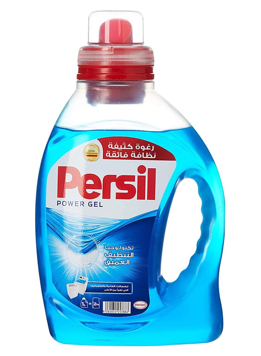 Power Gel Liquid Laundry Detergent With Deep Clean Technologyfor Top Loading Washing Machines Blue 1Liters