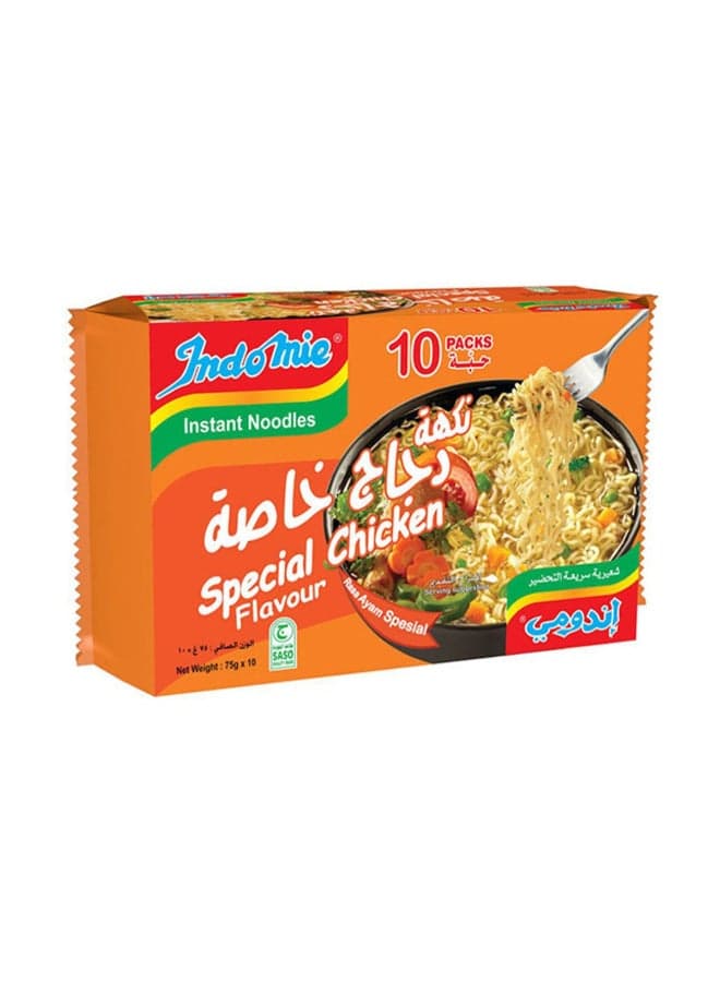 Instant Noodles, Special Chicken Flavour, 75 g × 10 Pieces Pack of 10