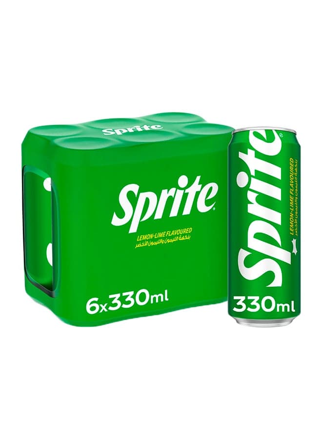 Lemon Lime Flavored Carbonated Soft Drink Can 330ml Pack of 6