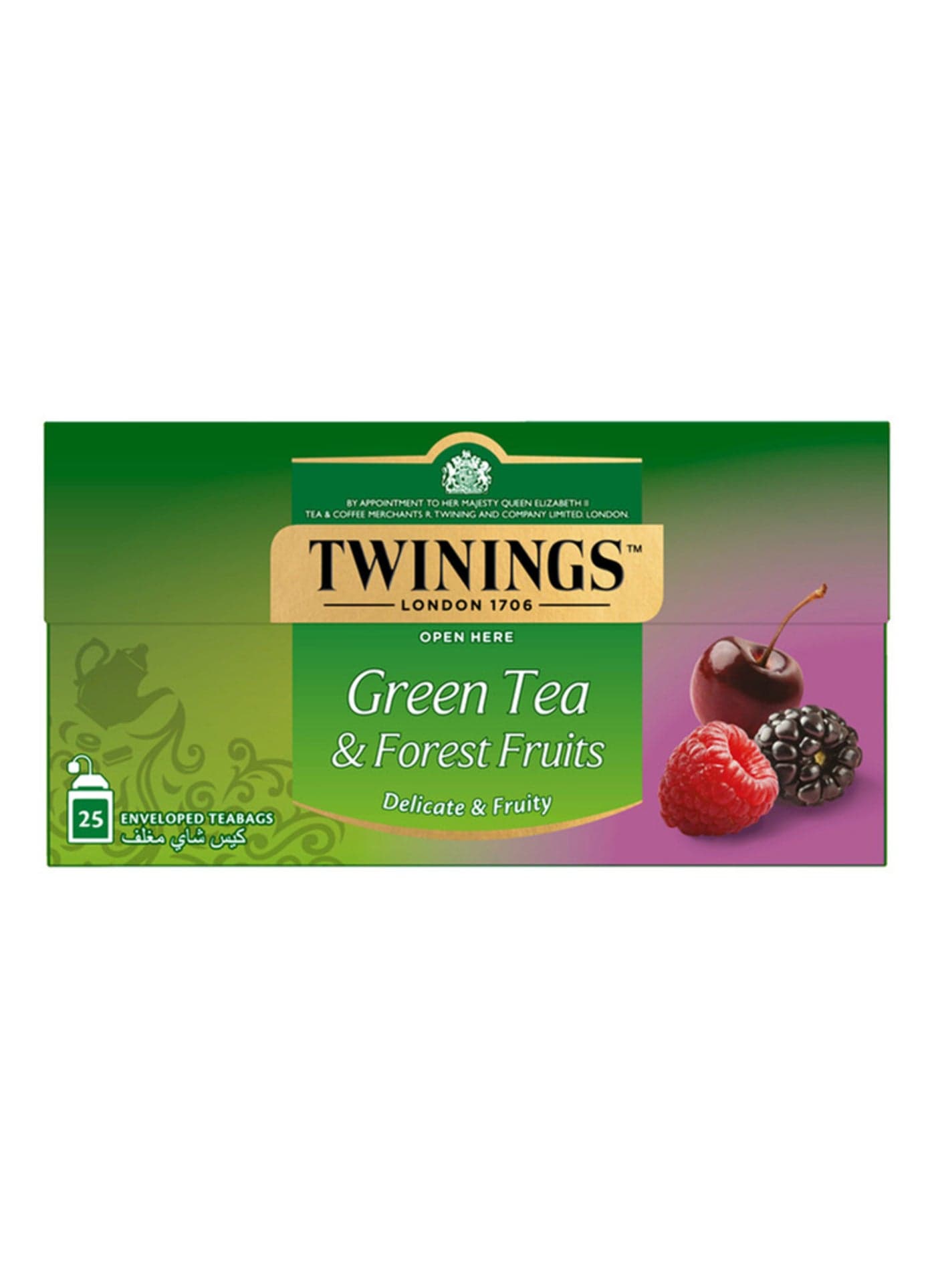 Green Tea With Forest Fruits 25 Bags 1.5grams