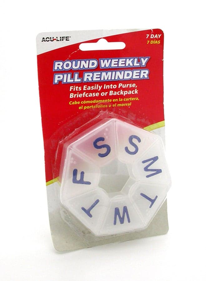 Round Weekly Pill Box:104C