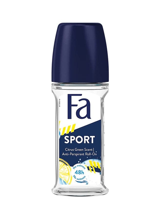 Sport Citrus Green Scent Anti-Perspirant Roll On Multicolour 50ml