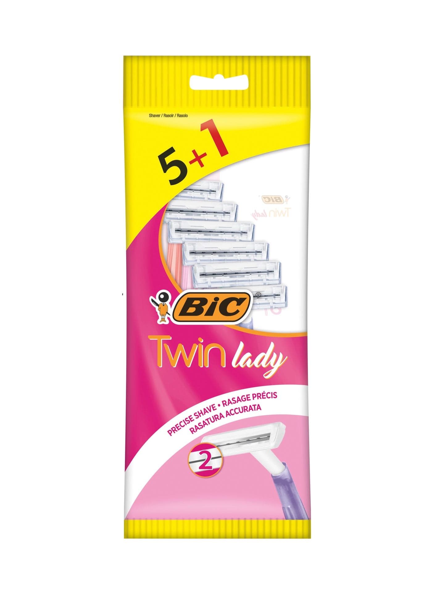 6-Piece Sensitive Razors Pink