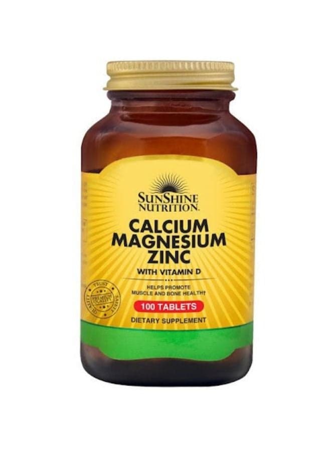 Calcium Magnesium  Zinc  With Vitamin D Dietary Supplement 100 Tablets