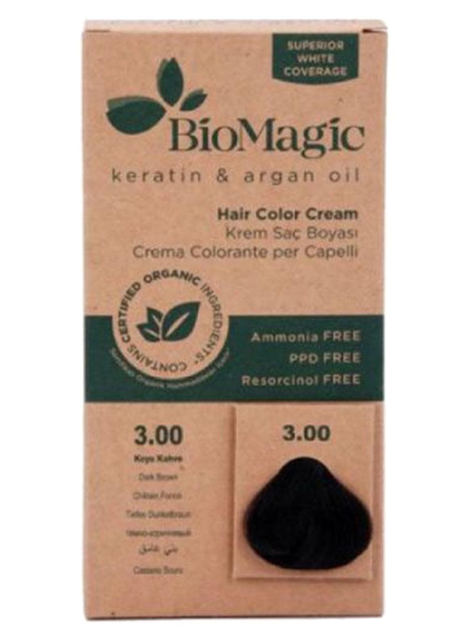 Hair Color Cream 90ml With Keratin And Argan Oil 60ml Dark Brown 90ml