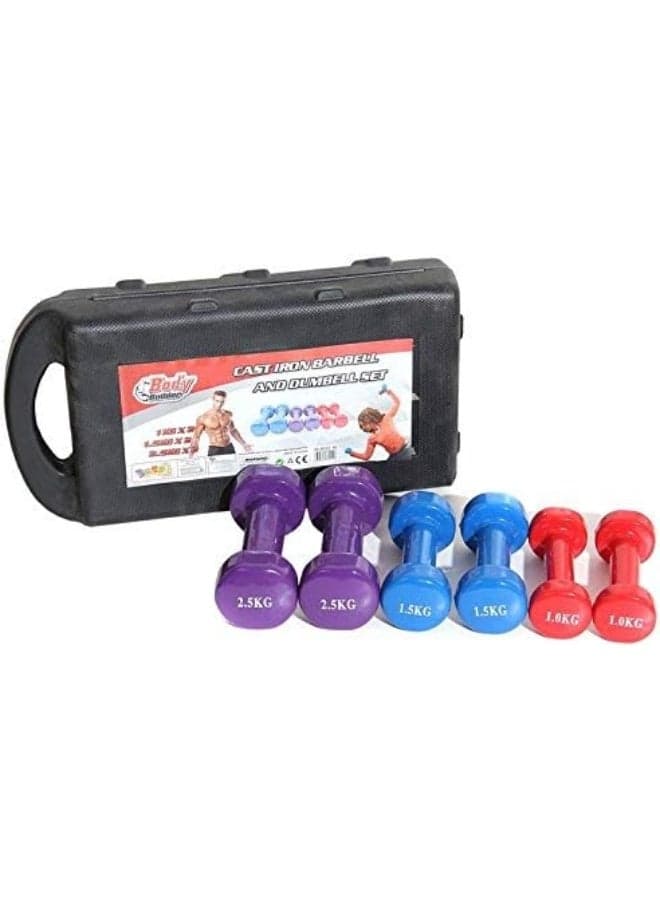 6-Piece Weight Lifting Dumbbells Set - 10Kg 10kg 10kg