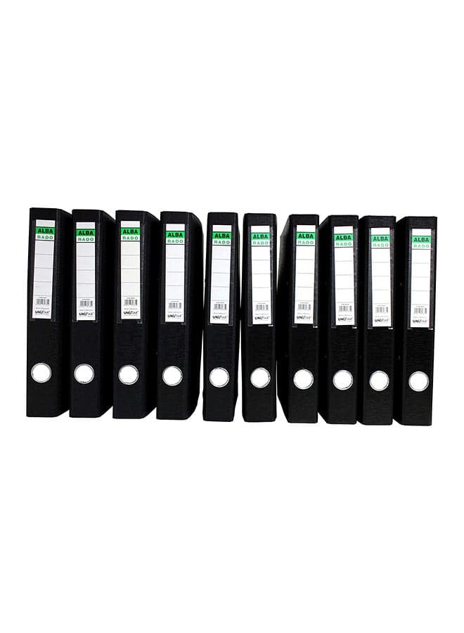 10-Piece Box File Folder Set, A4 size Black