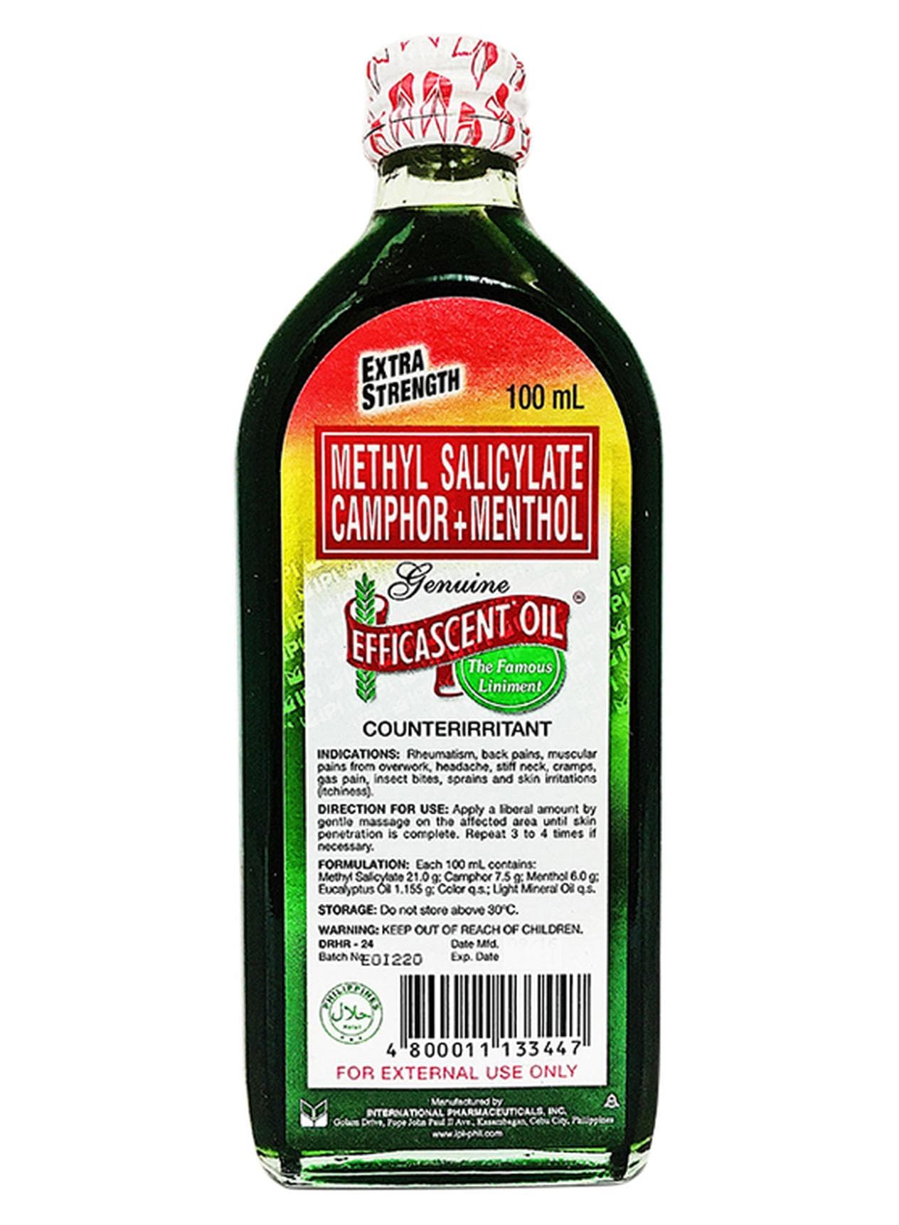 Efficascent Oil - Camphor And Menthol