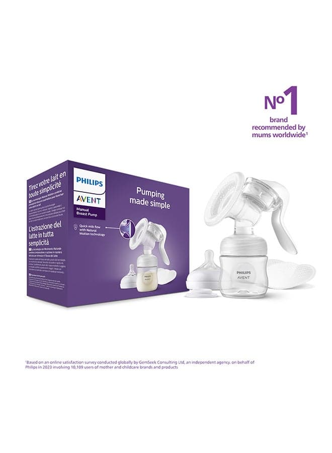 Manual Breast Pump  | No.1 Brand Recommended By Moms Worldwide | Natural Motion Technology For Quicker Milk Flow