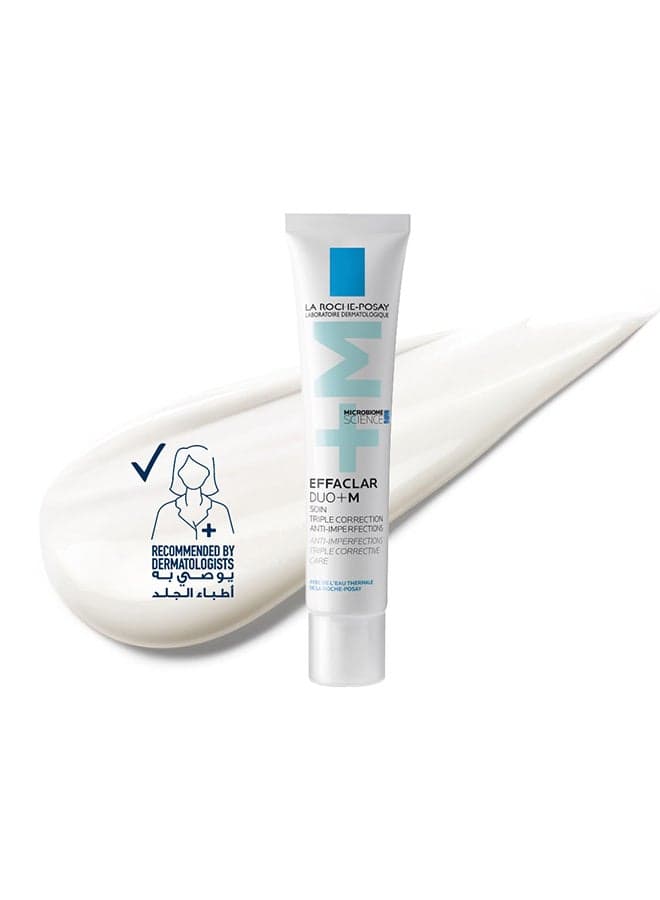 Effaclar Duo+M Acne Treatment Cream For Oily, Sensitive And Acne-Prone Skin; Corrects Blackheads, Blemishes, And Post-Acne Marks Skincare Spot Treatment 40ml