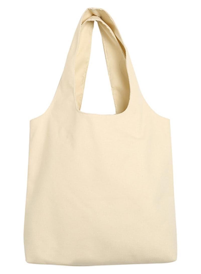 Stitch Detail Canvas Shopper/Tote White