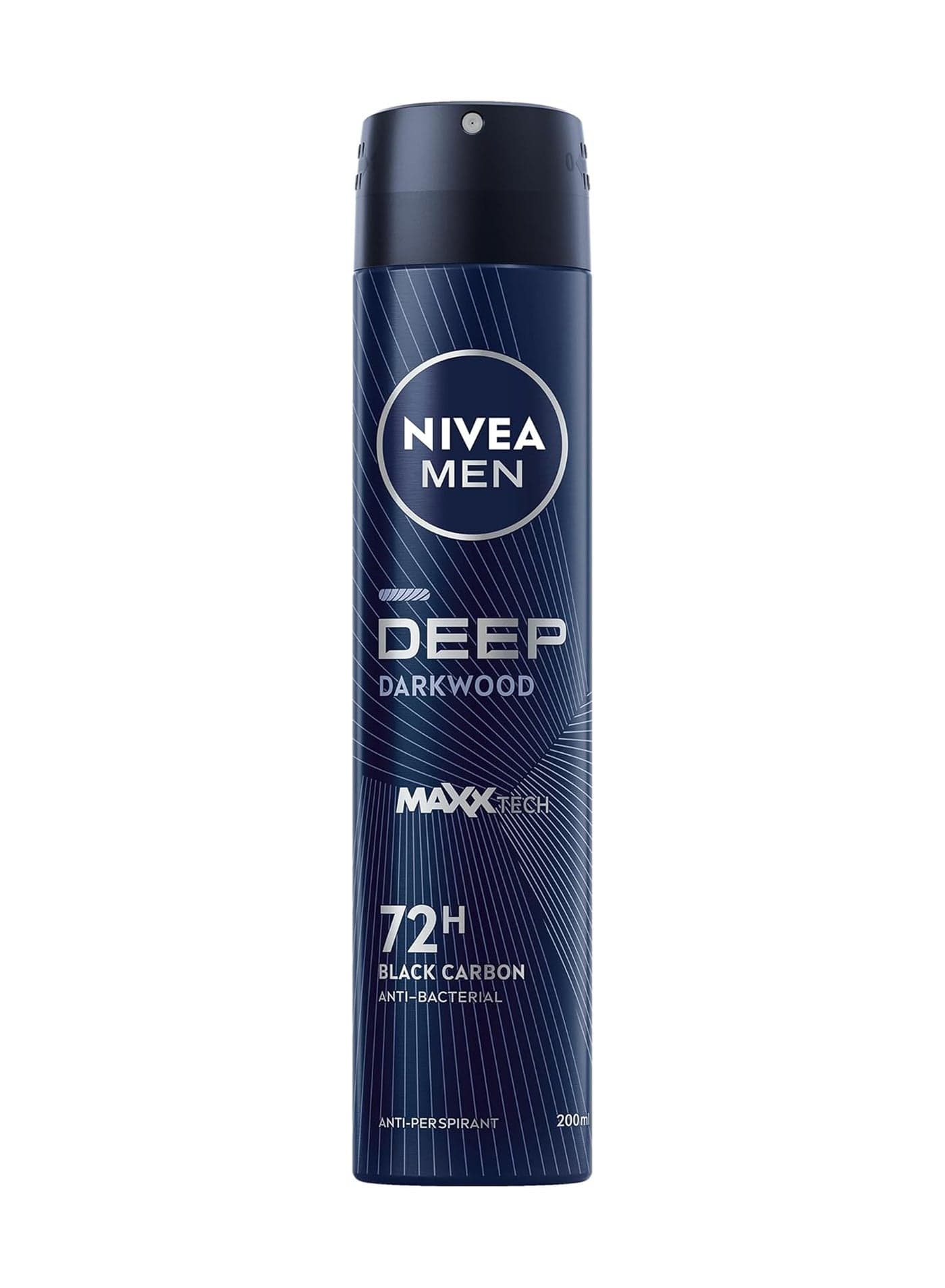 Men Deep Maxxtech Darkwood Spray With Black Carbon 72H Odor Andsweat Protection Warm Darkwood Scent Darkwood 200ml