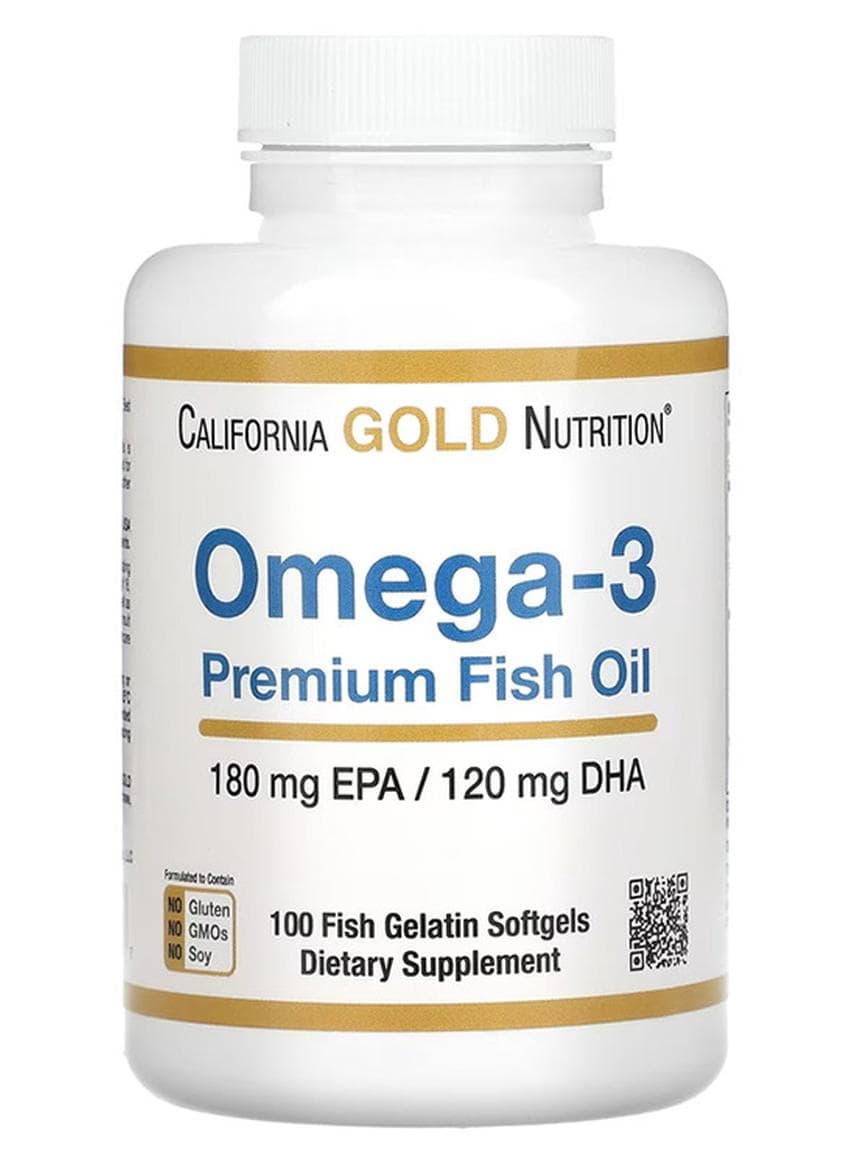 Omega-3 With Premium Fish Oil - 100 Softgels